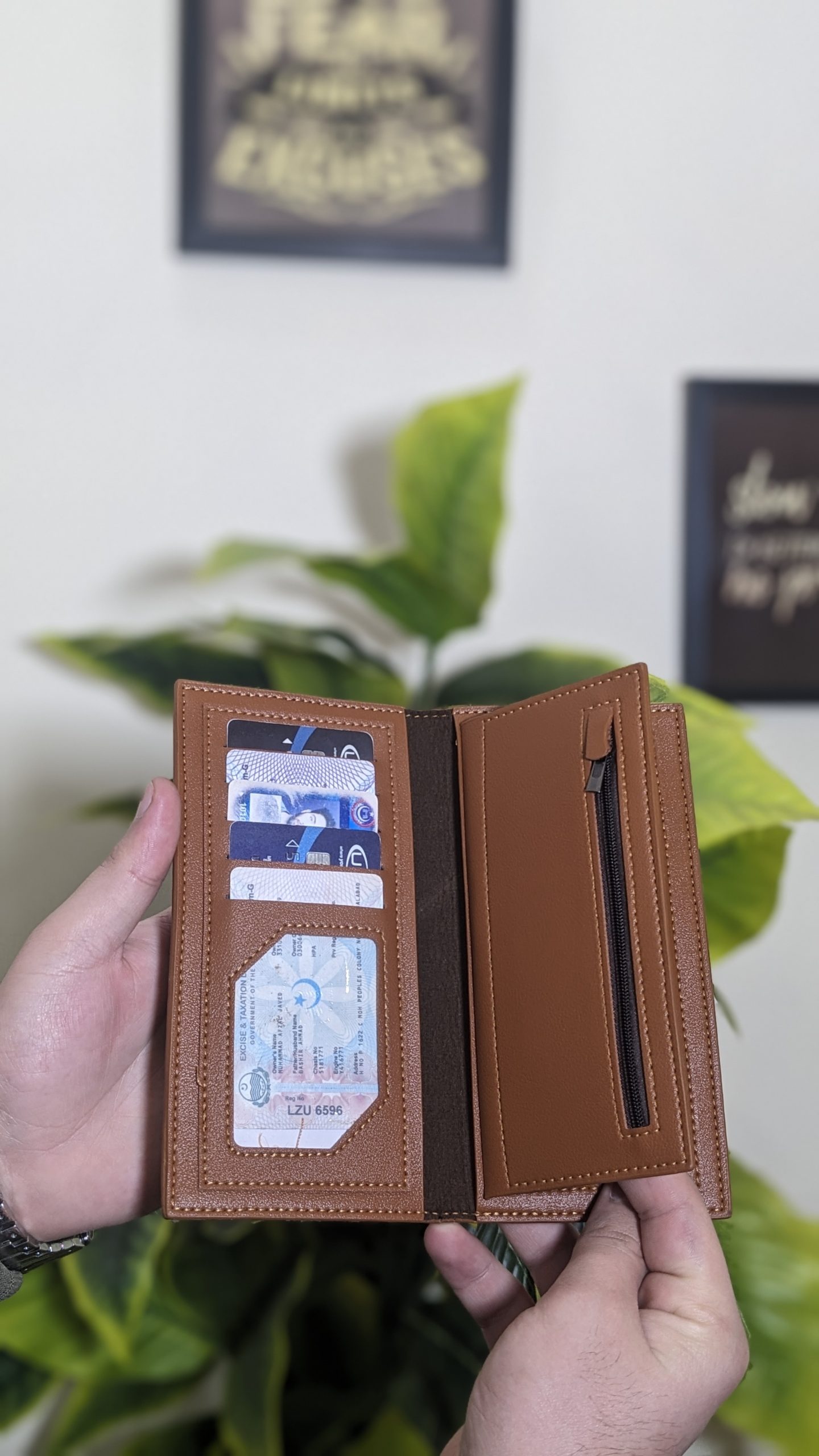 Premium Brown Leather Long Wallet for Men - Image 2