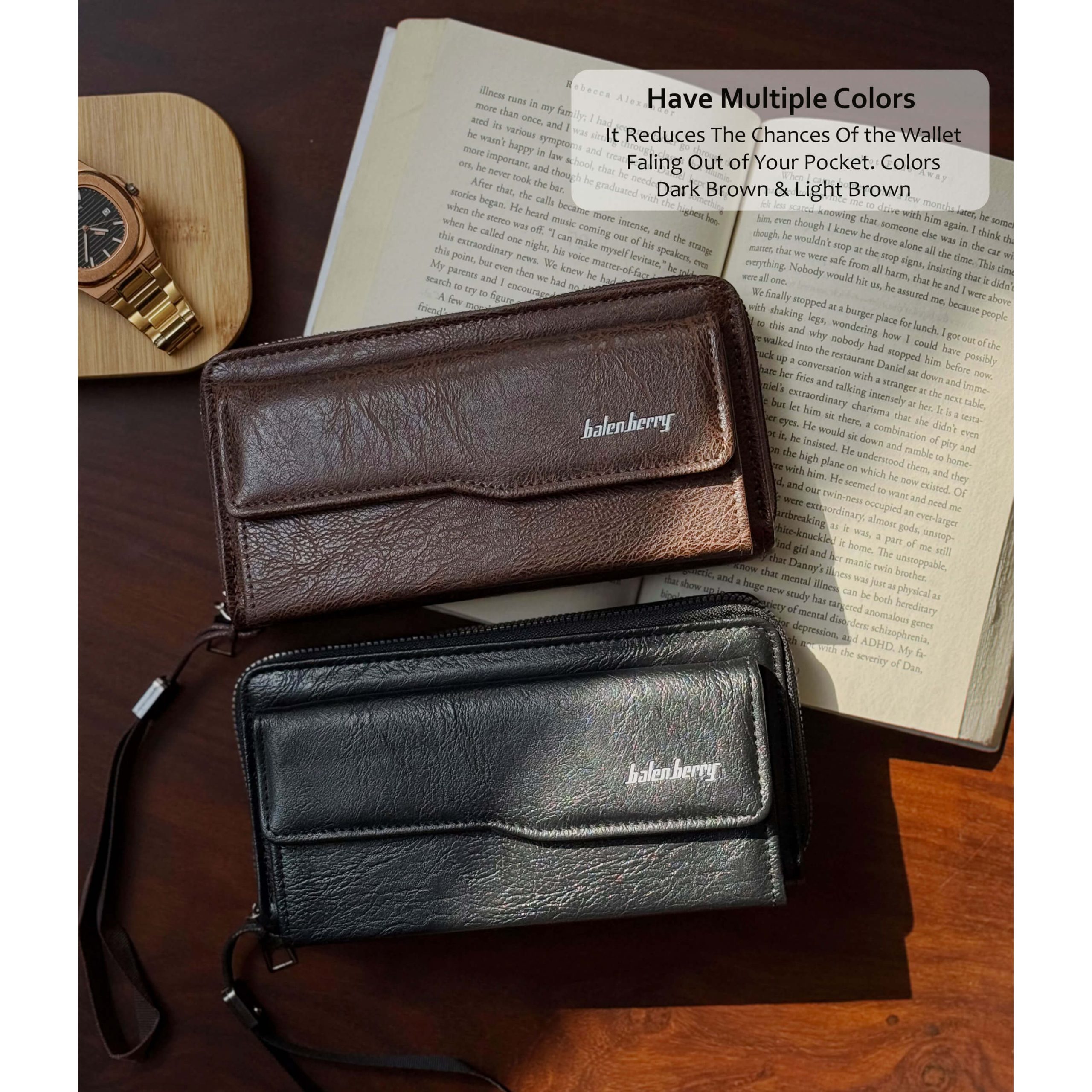 Balenberry Long imported leather clutch - Image 4