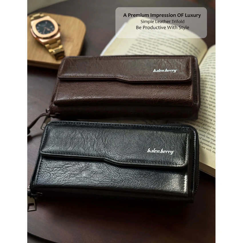 Balenberry Long imported leather clutch - Image 2